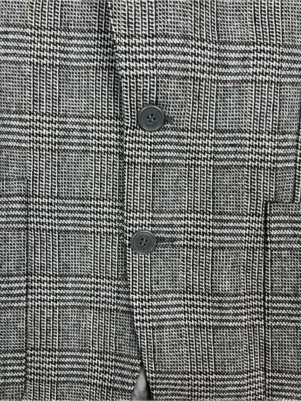Vintage Yves Saint Laurent Light Grey Plaid Blazer Sport Coat Jacket Size Small